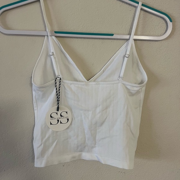 Boutique Shop Simply Summer Tank Top size ONE SIZE white - Picture 4 of 6